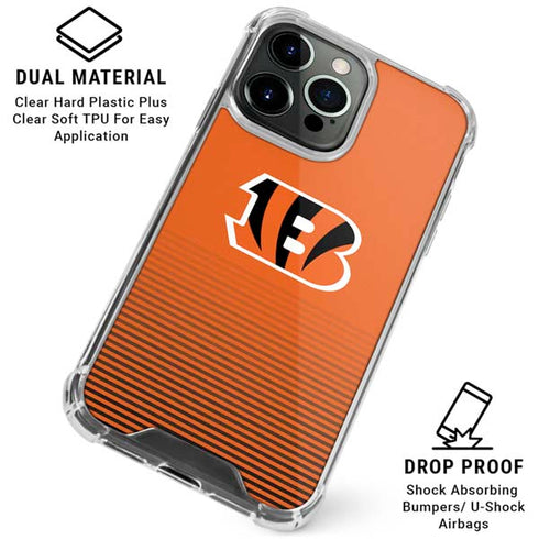 NFL Cincinnati Bengals Breakaway iPhone 16 Pro Clear Case